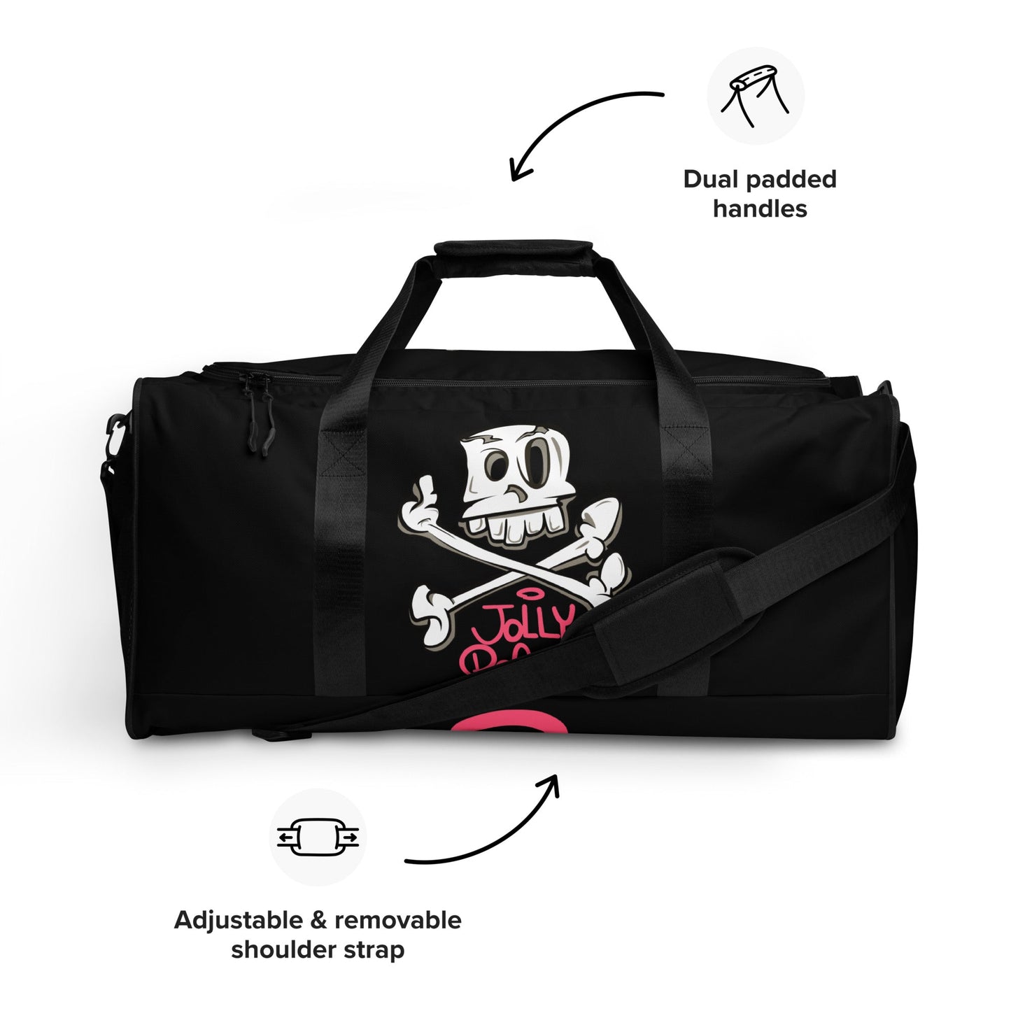 Black Jolly Roger Duffle Bag - Jolly Roger Bar Fortitude Valley