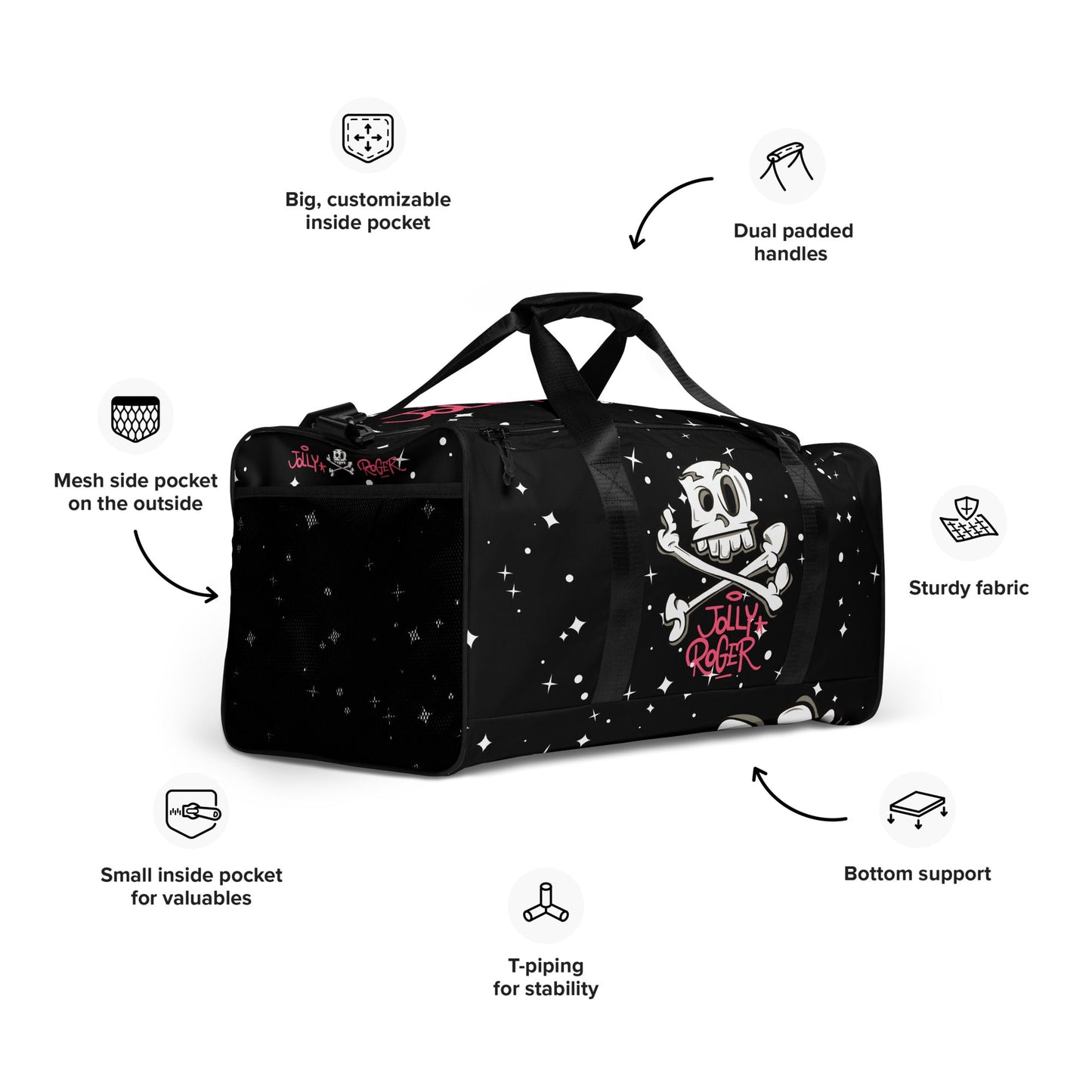 Jolly Roger Space Duffle bag - Jolly Roger Bar Fortitude Valley