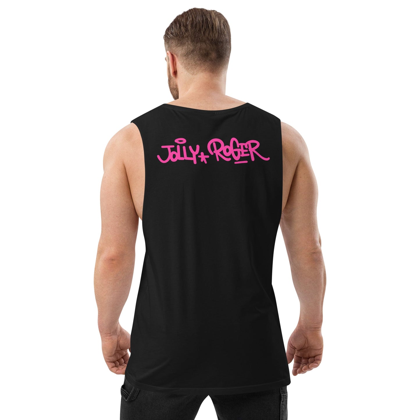 Men’s drop arm tank top - Jolly Roger Bar Fortitude Valley