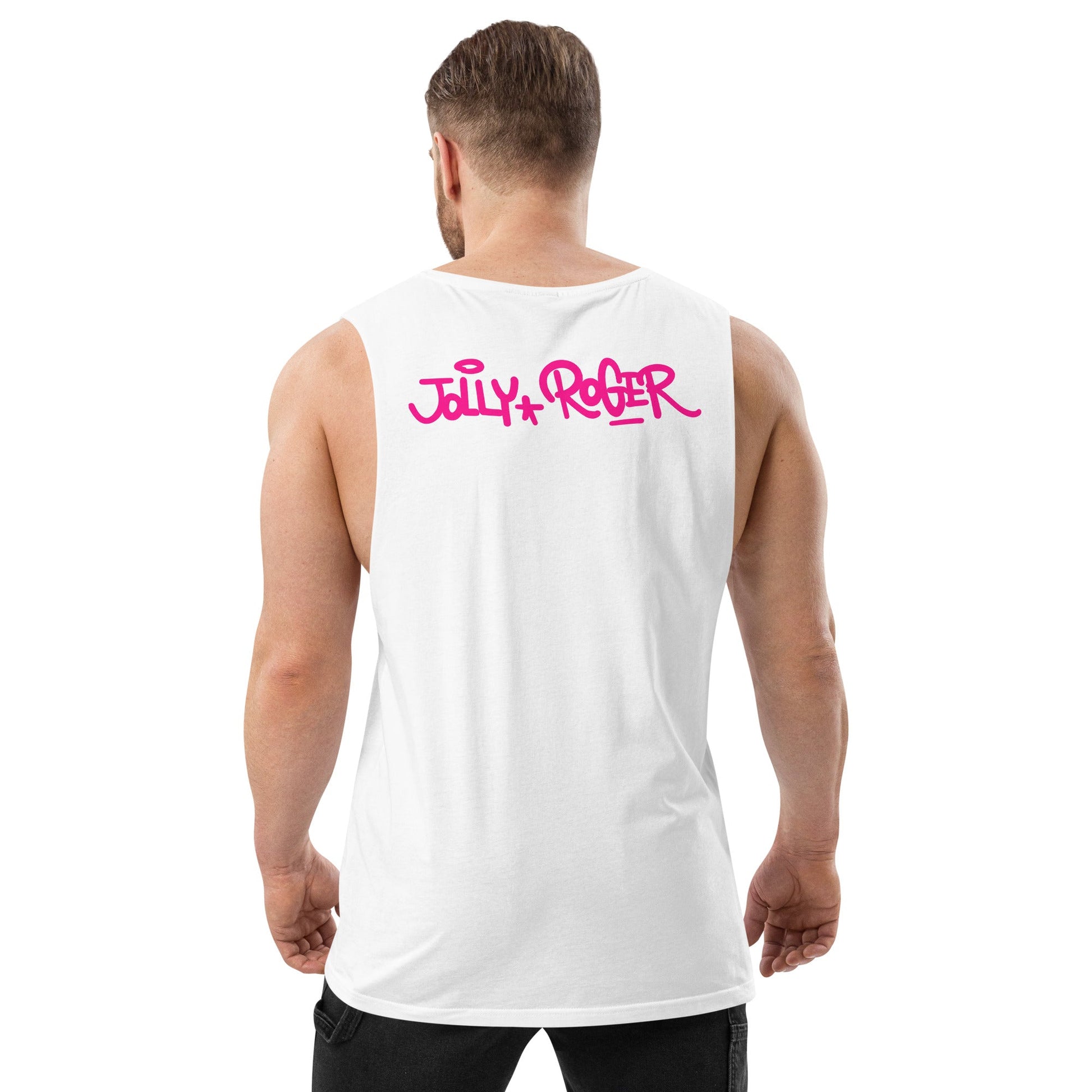 Men’s drop arm tank top - Jolly Roger Bar Fortitude Valley