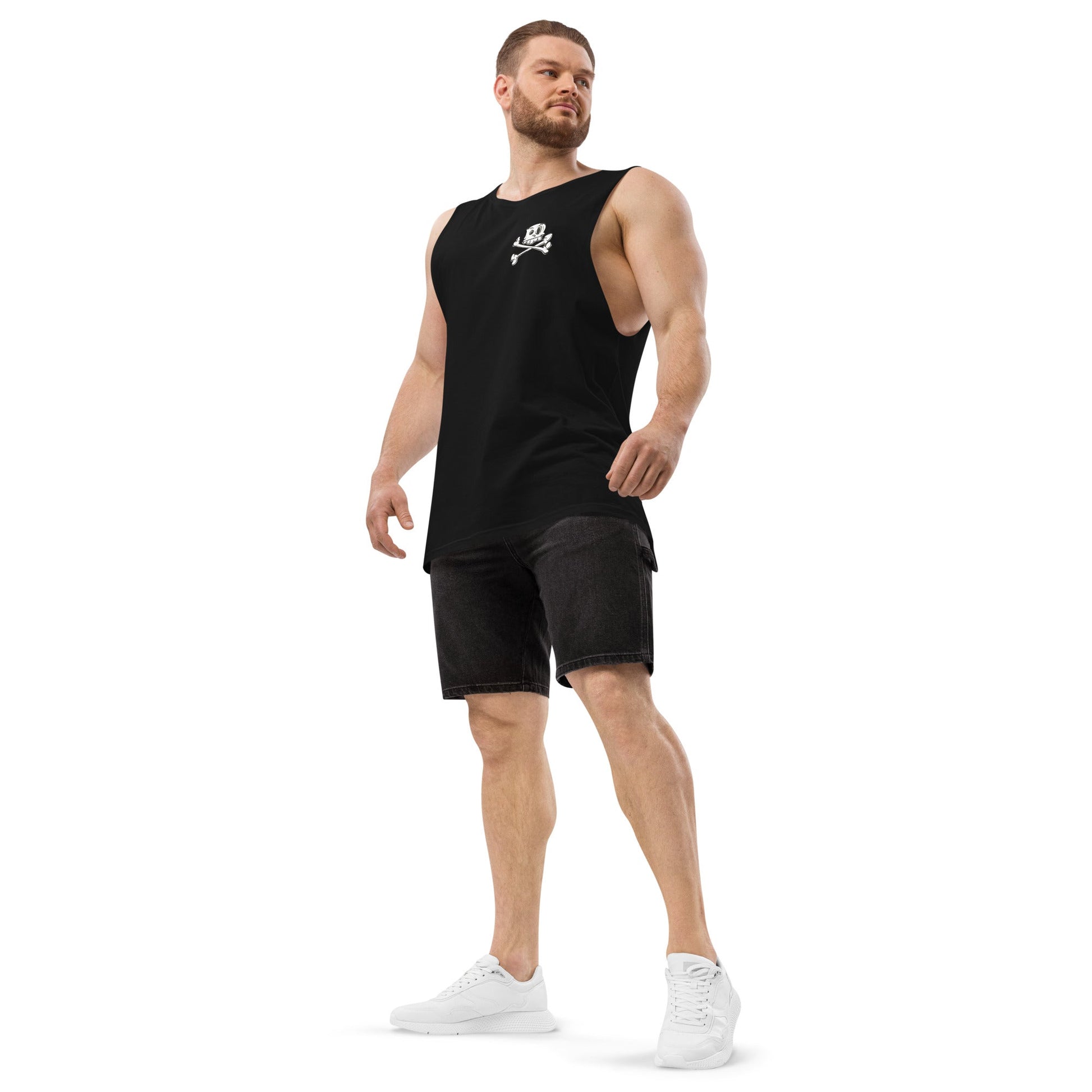 Men’s drop arm tank top - Jolly Roger Bar Fortitude Valley