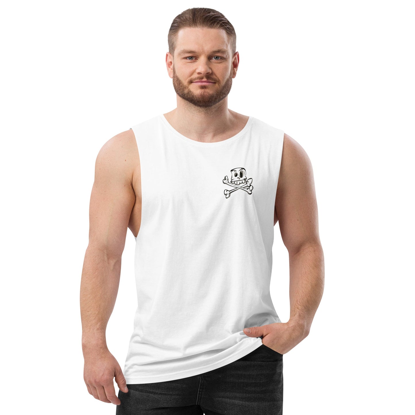 Men’s drop arm tank top - Jolly Roger Bar Fortitude Valley