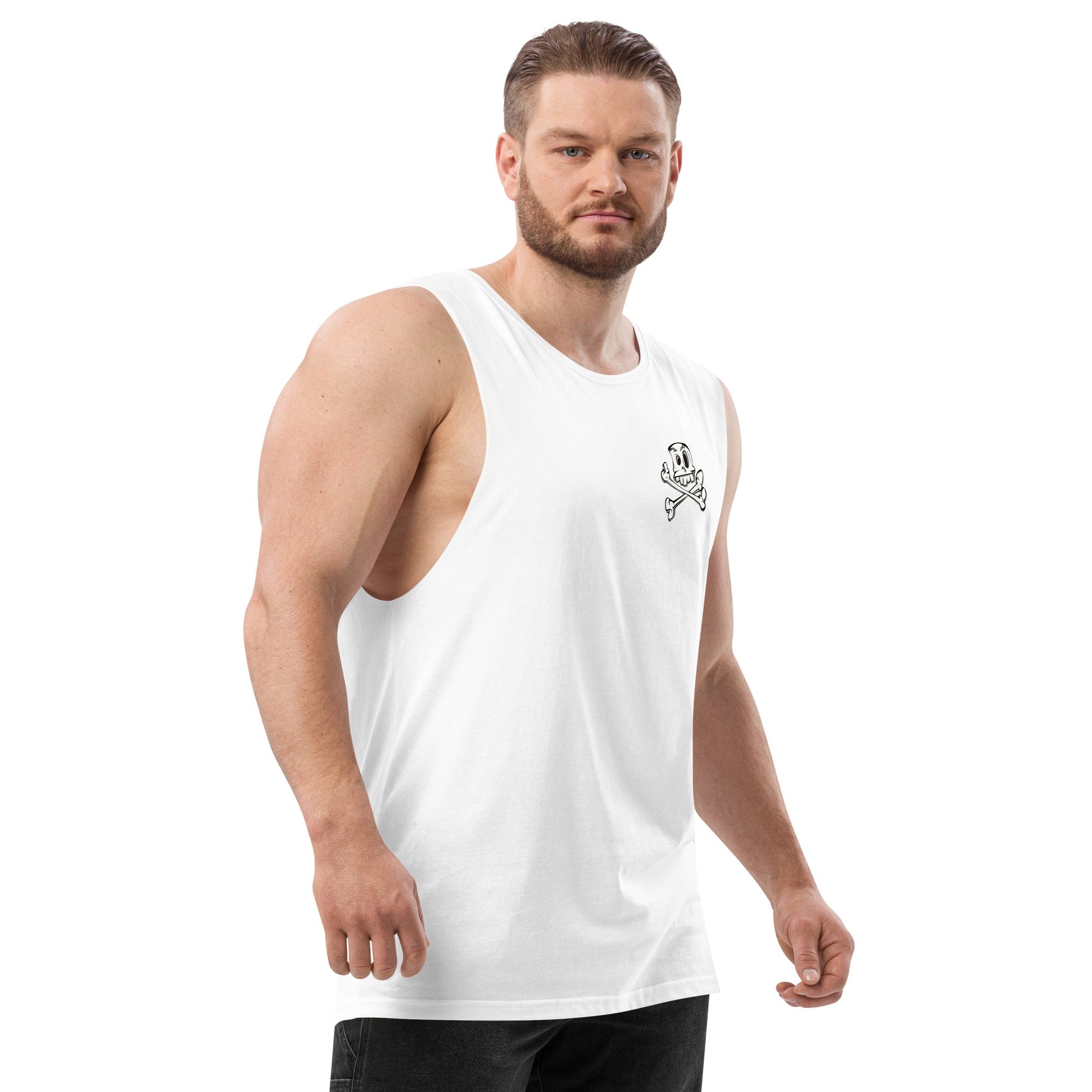 Men’s drop arm tank top - Jolly Roger Bar Fortitude Valley
