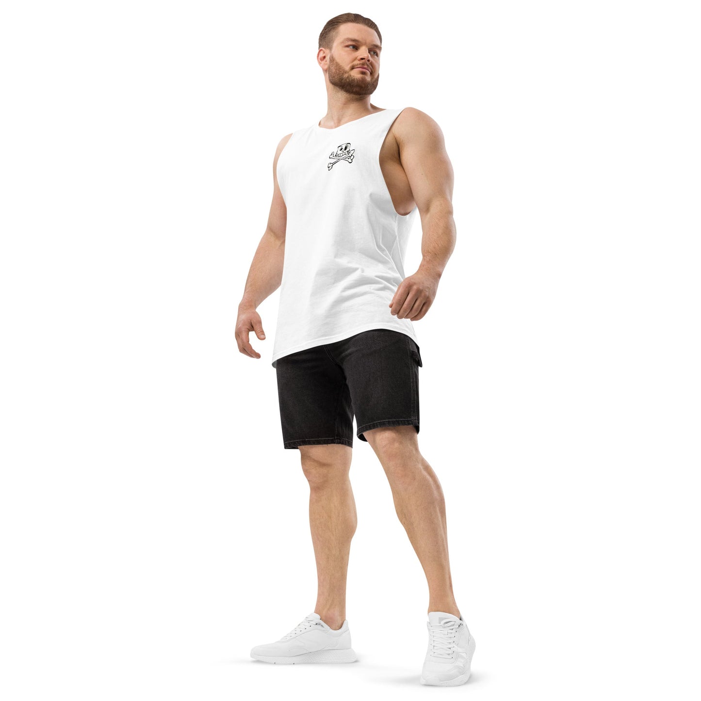 Men’s drop arm tank top - Jolly Roger Bar Fortitude Valley
