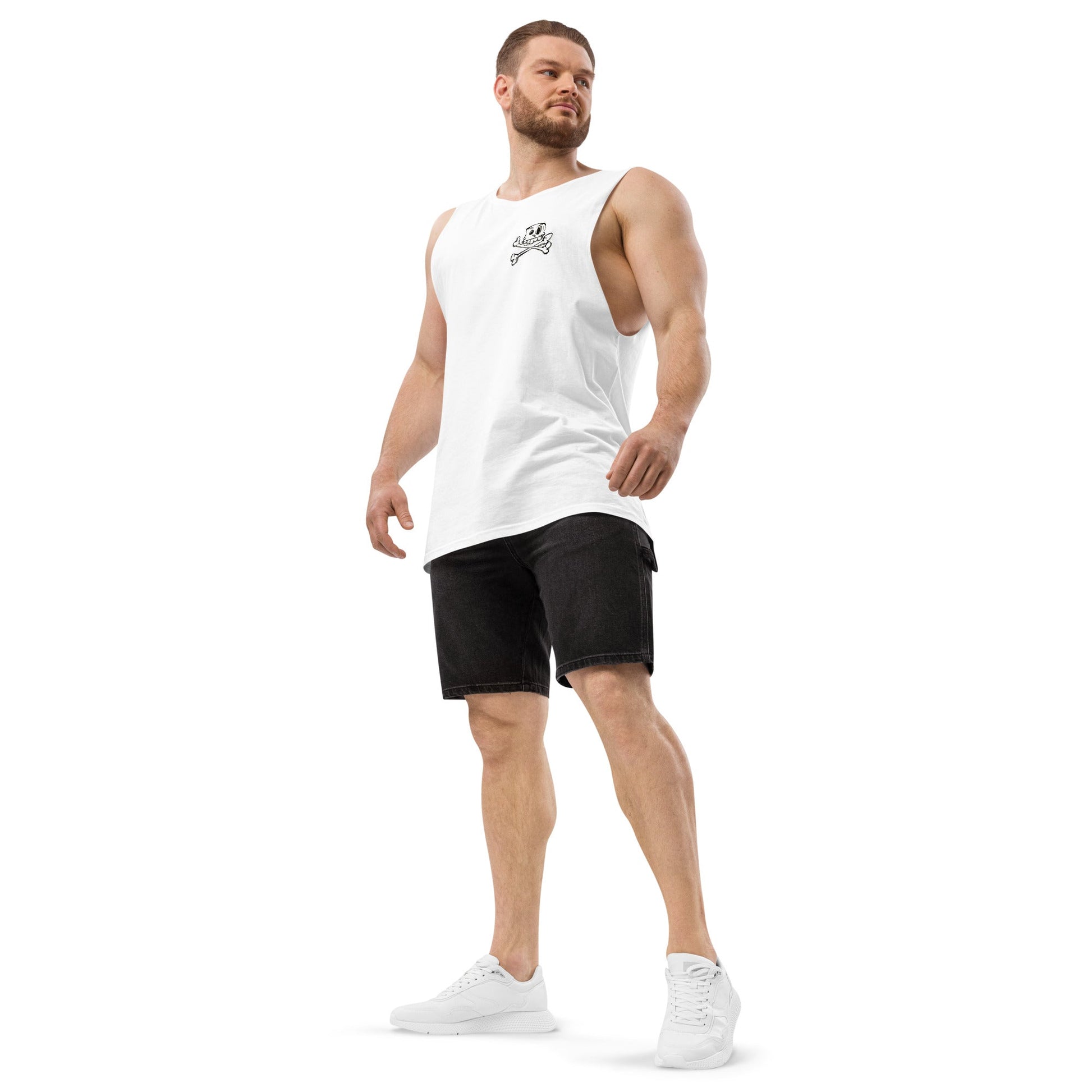 Men’s drop arm tank top - Jolly Roger Bar Fortitude Valley