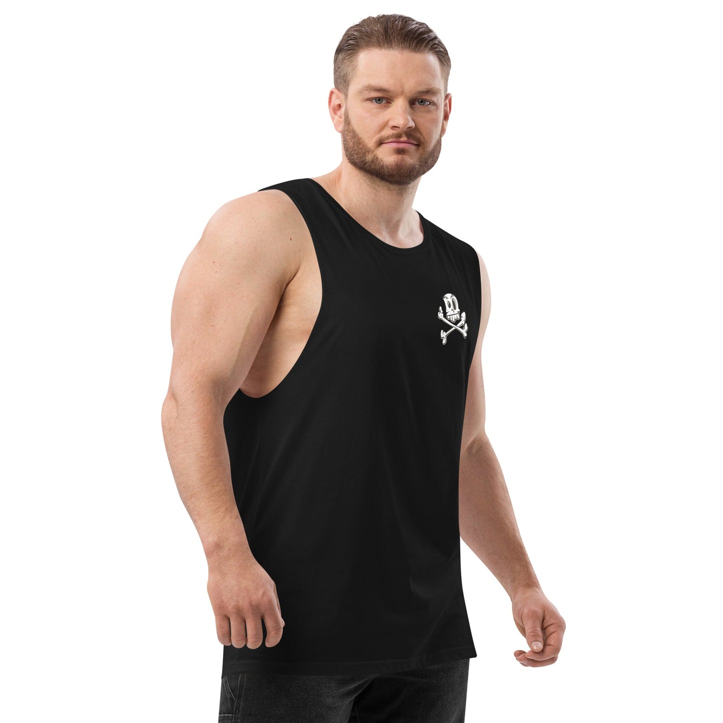 Men’s drop arm tank top - Jolly Roger Bar Fortitude Valley