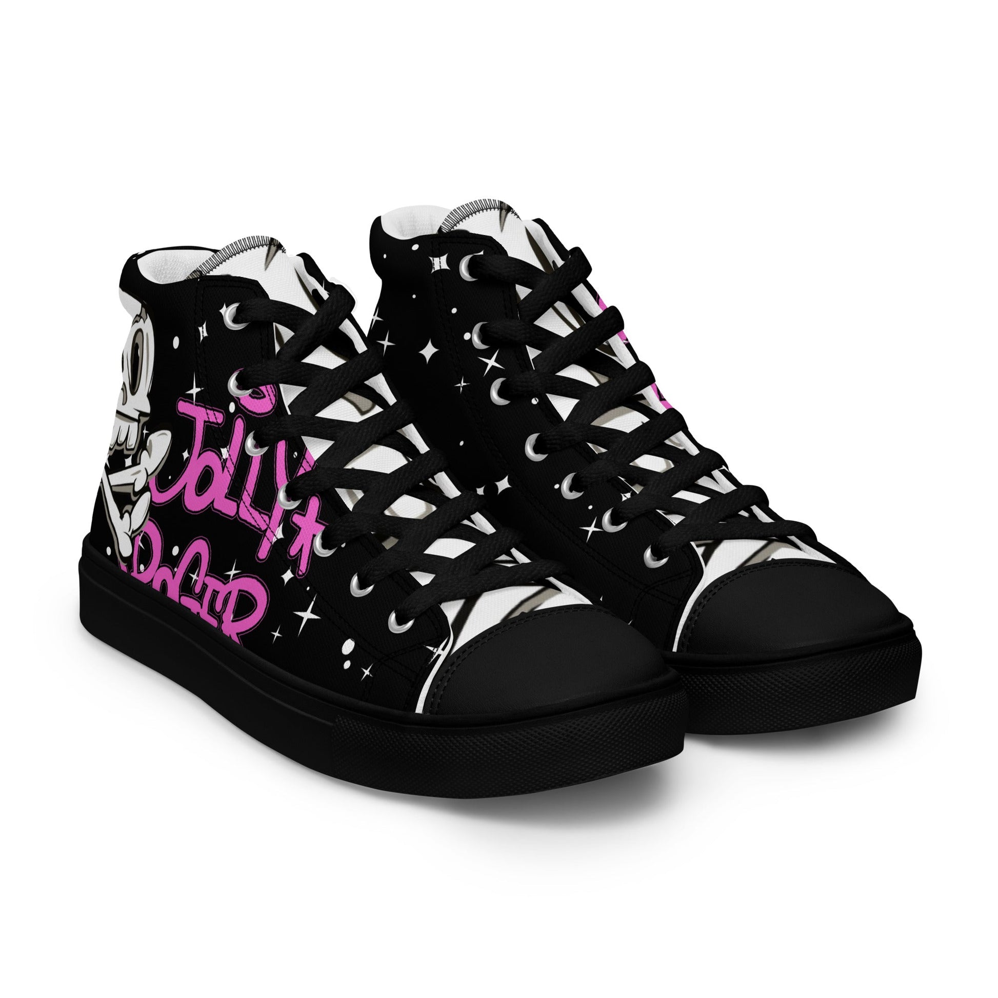 Men’s high top canvas shoes - Jolly Roger Bar Fortitude Valley