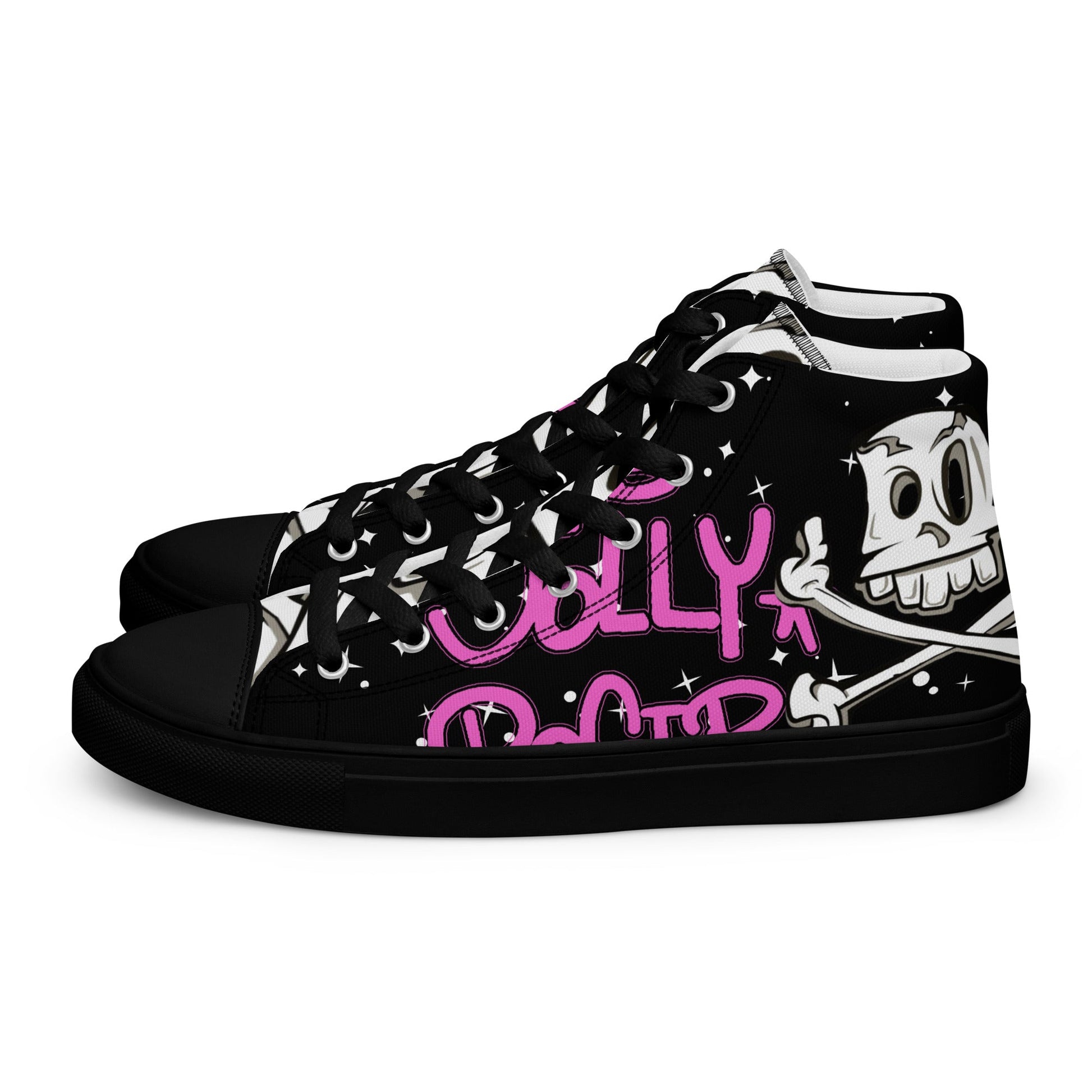 Men’s high top canvas shoes - Jolly Roger Bar Fortitude Valley