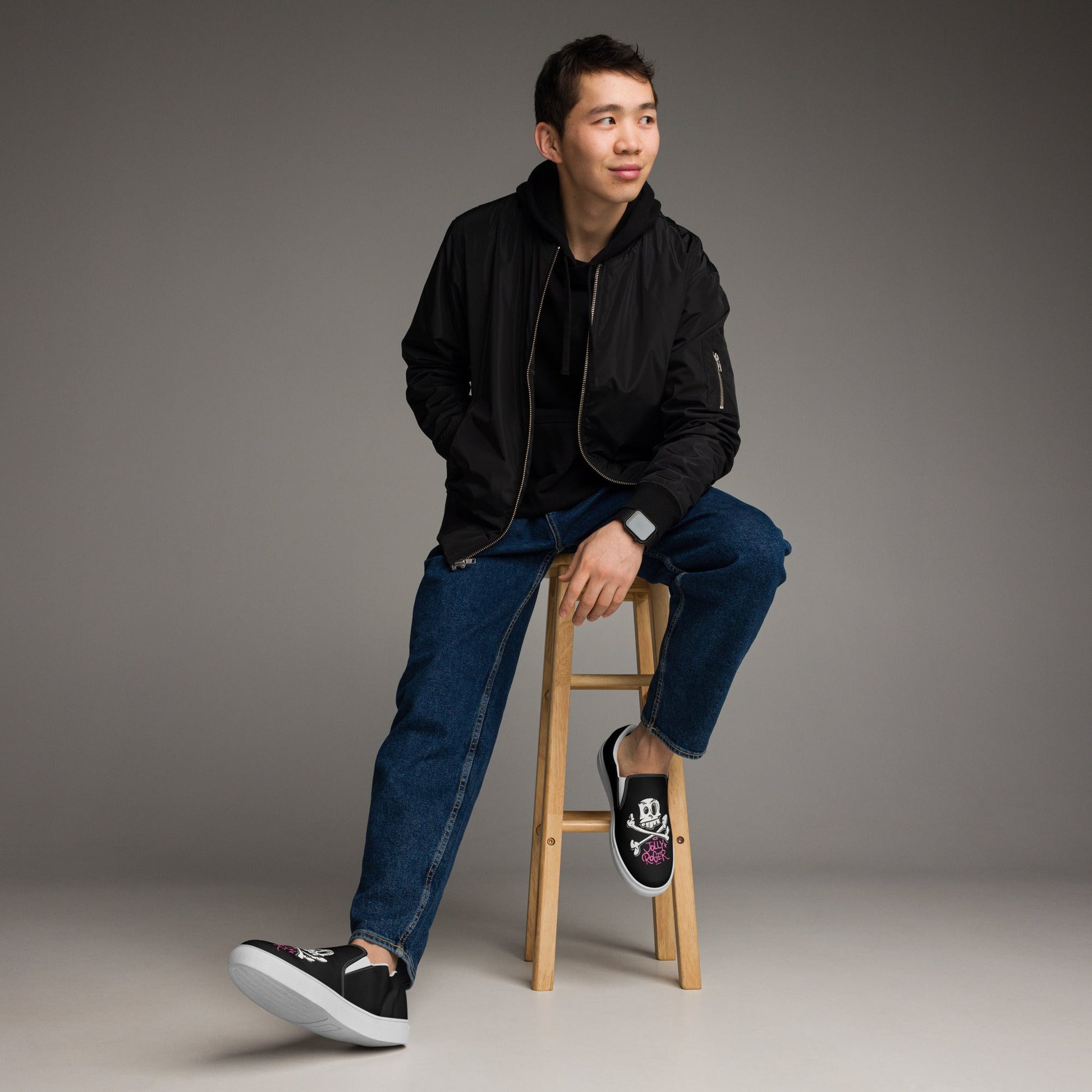 Men’s slip - on canvas shoes - Jolly Roger Bar Fortitude Valley