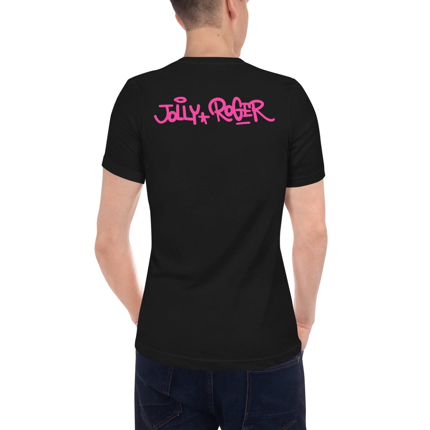 Unisex Short Sleeve V - Neck T - Shirt - Jolly Roger Bar Fortitude Valley